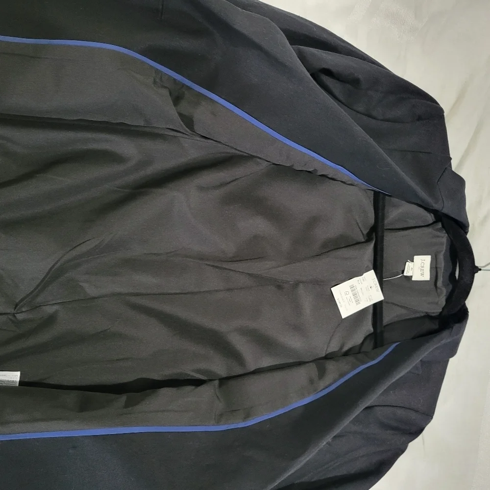 J Crew Factory Linen Blend Holland Blazer Black Size 6